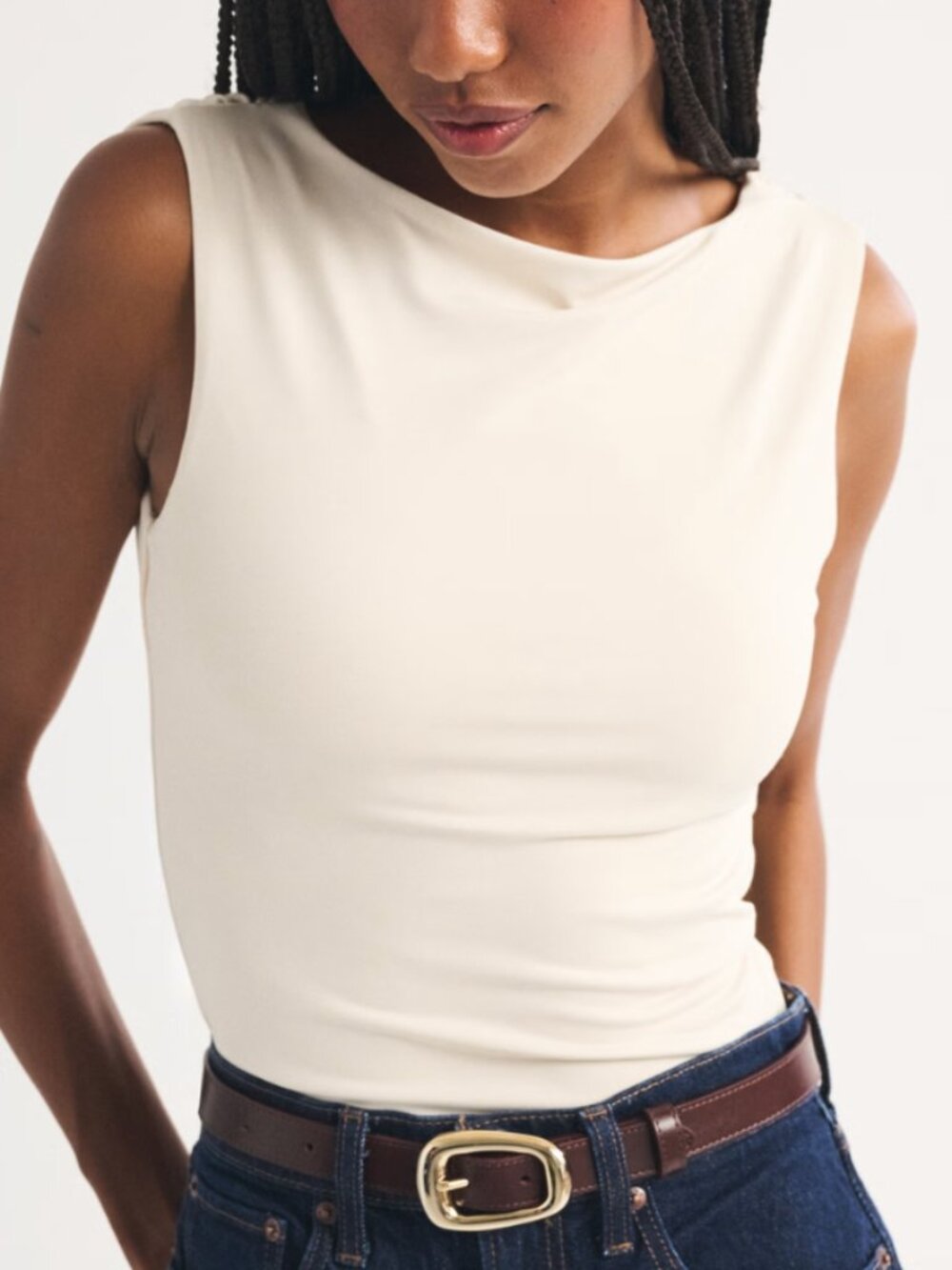 Bra-Free Cowl-Back Top